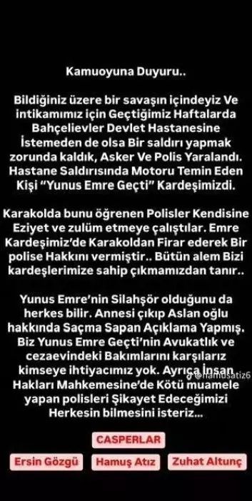 Polis katili Yunus Emre Geçti'ye Casperlar çetesi sahip çıktı! Dikkat çeken motosiklet detayı... 5