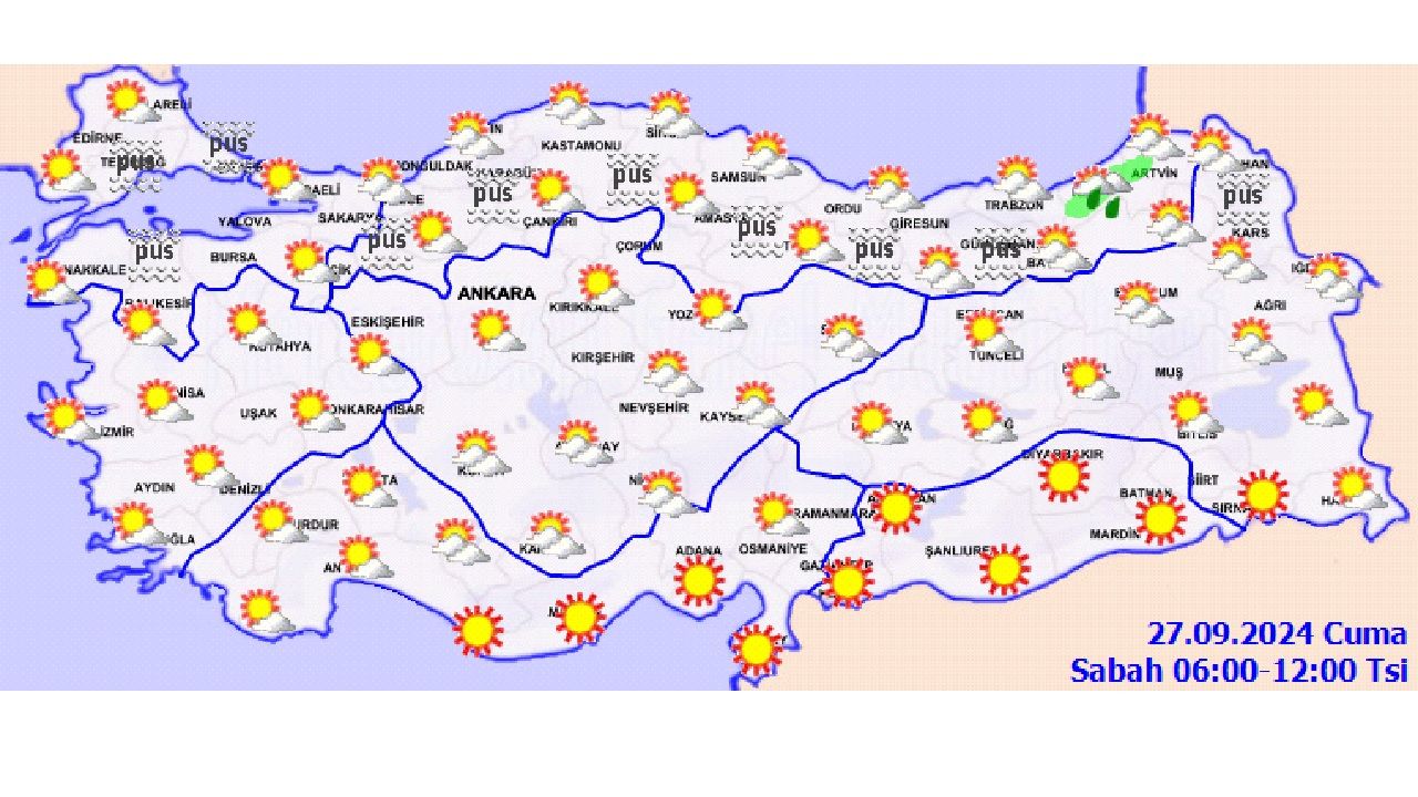 27 Eylül 2024 Türkiye geneli hava durumu! İşte İstanbul, Ankara ve İzmir başta olmak üzere beklenen sıcaklıklar... 3