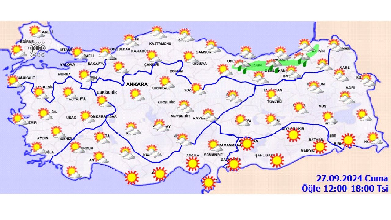 27 Eylül 2024 Türkiye geneli hava durumu! İşte İstanbul, Ankara ve İzmir başta olmak üzere beklenen sıcaklıklar... 4