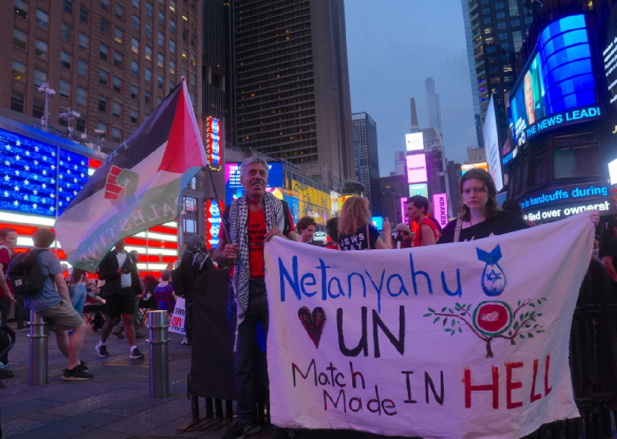 Netanyahu'nun BM'deki konuşması öncesi New York karıştı, yüzlerce kişi protesto gösterisine katıldı 1