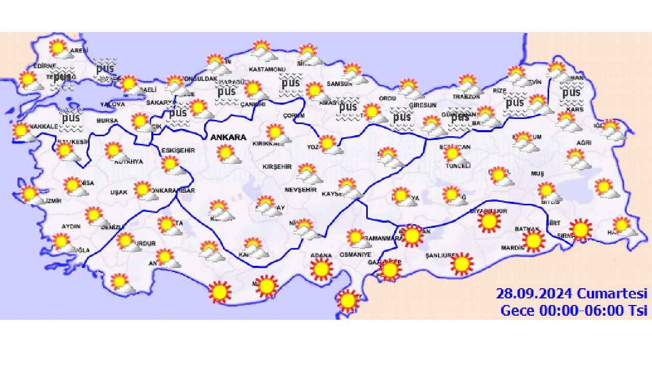 28 Eylül 2024 Türkiye geneli hava durumu raporu yayınlandı! İşte il il beklenen sıcaklıklar... 2