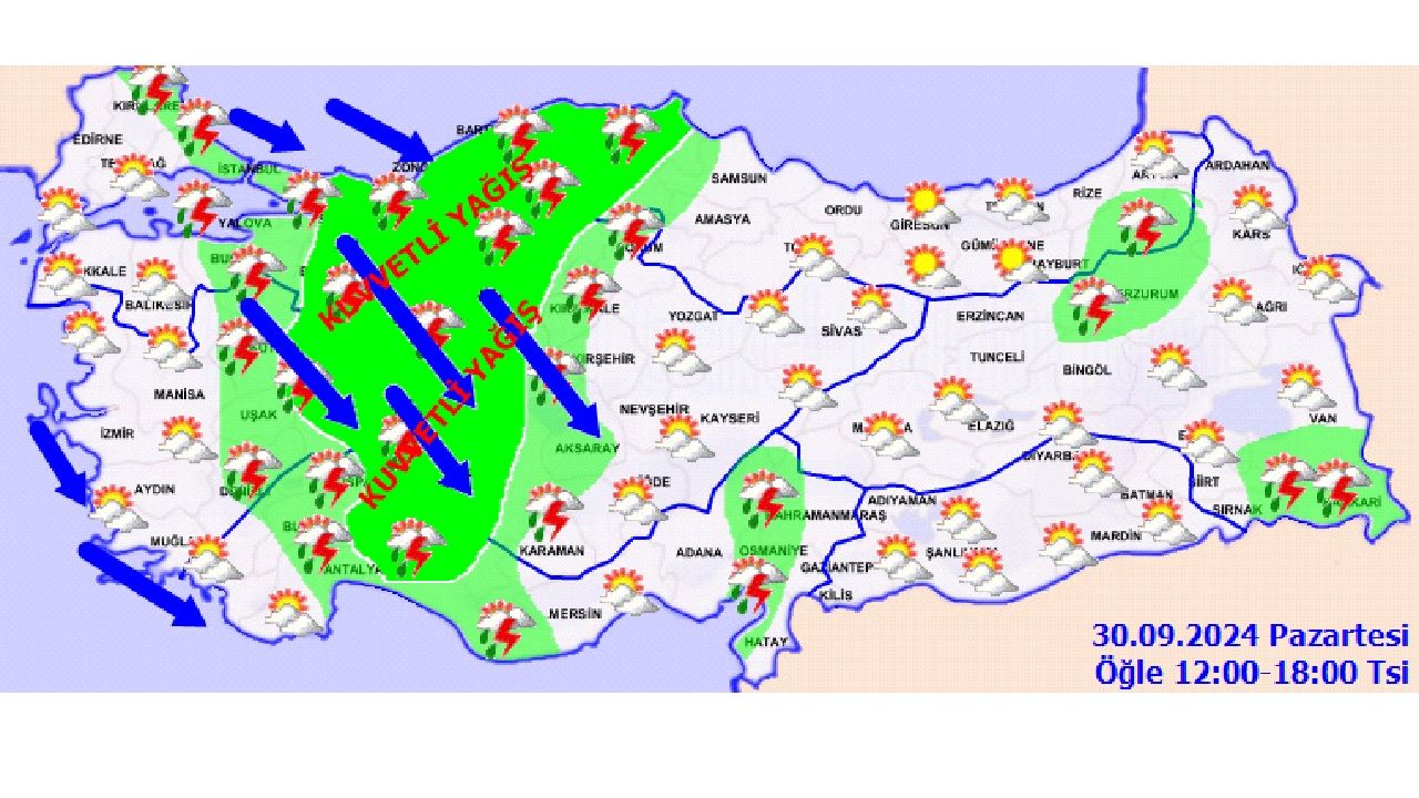 Meteoroloji'den 30 Eylül 2024 Pazartesi günü için hava tahmin raporu geldi! 4