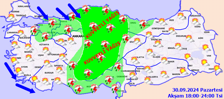 Meteorolojiden 12 il için kuvvetli yağış uyarısı! 4
