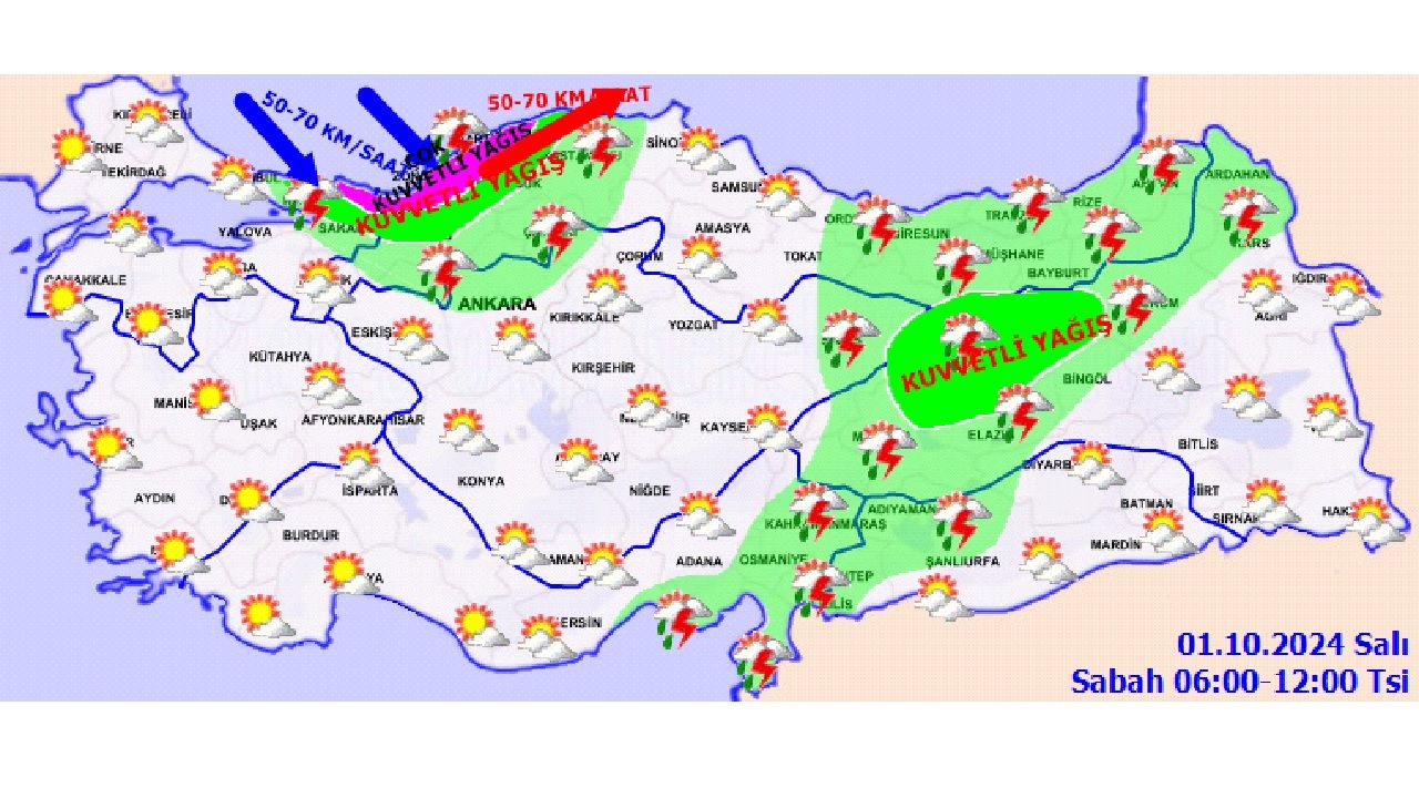 Meteoroloji 1 Ekim 2024 Salı hava durumu tahmin raporu yayınlandı! İşte il il hava durumu... 3