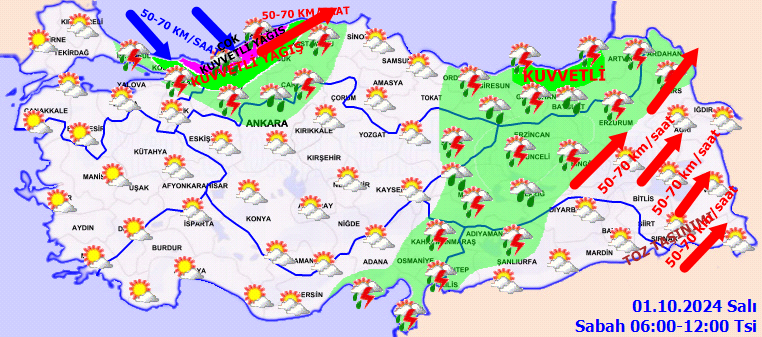 Meteorolojiden 17 il için kuvvetli yağış ve fırtına uyarısı! 2