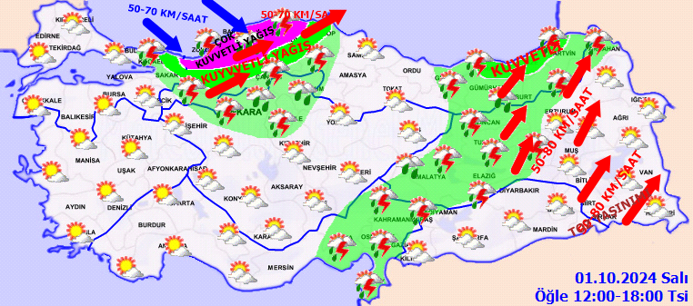 Meteorolojiden 17 il için kuvvetli yağış ve fırtına uyarısı! 3