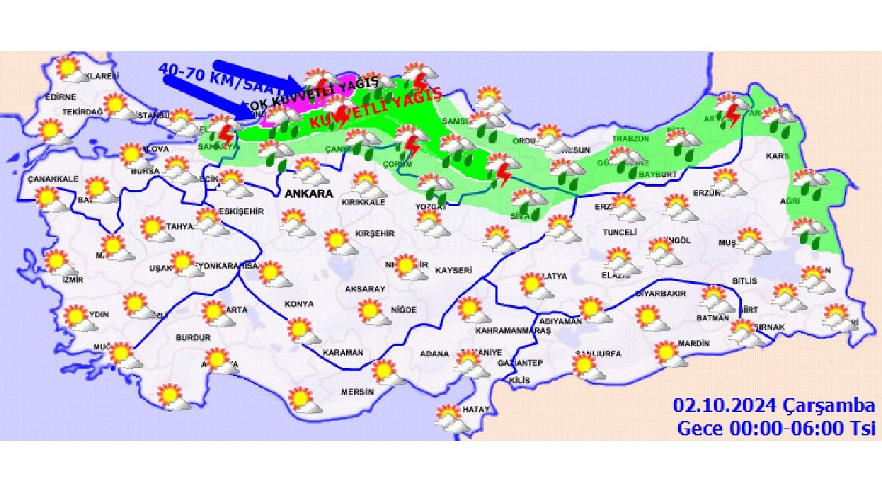 Meteoroloji 2 Ekim 2024 Çarşamba günü için hava durumu tahminlerini paylaştı! İşte il il hava sıcaklıkları... 2