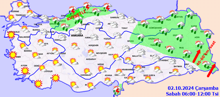 Meteorolojiden 7 il için kuvvetli yağış ve fırtına uyarısı! 2