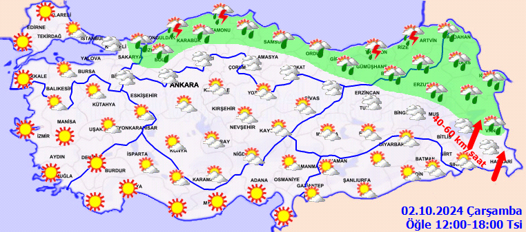 Meteorolojiden 7 il için kuvvetli yağış ve fırtına uyarısı! 3