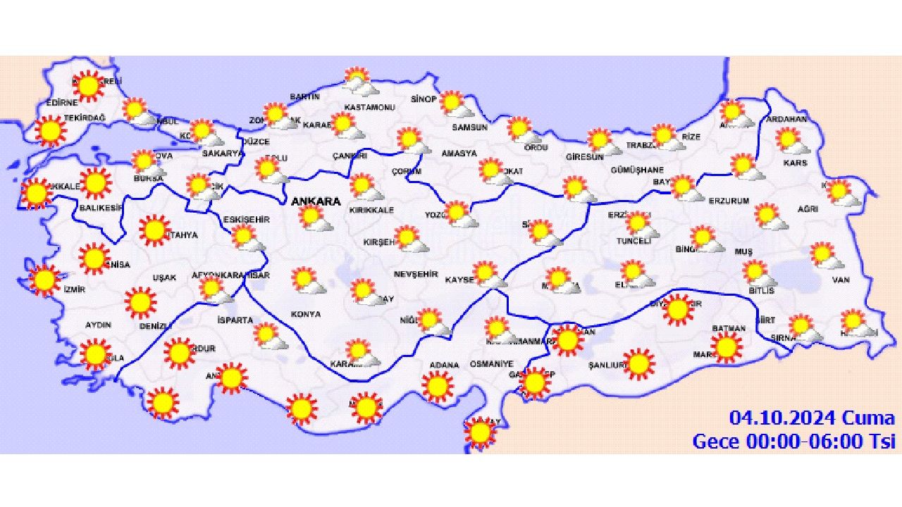 4 Ekim 2024 Cuma Türkiye geneli hava durumu raporu yayınlandı! İşte il il beklenen sıcaklıklar... 2