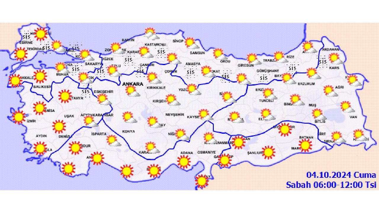 4 Ekim 2024 Cuma Türkiye geneli hava durumu raporu yayınlandı! İşte il il beklenen sıcaklıklar... 3