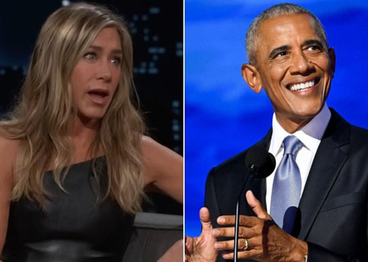 Jennifer Aniston, Barack Obama'yla aşk yaşadığı iddiasını Jimmy Kimmel Show'da yalanladı 4