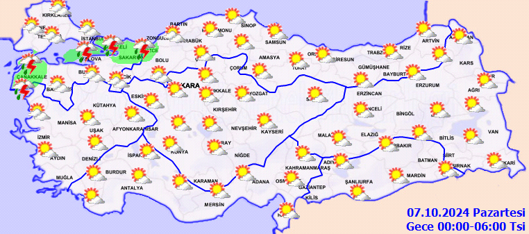 Meteoroloji'den sağanak yağış uyarısı! İstanbul dahil çok sayıda kentte etkili olacak... 7