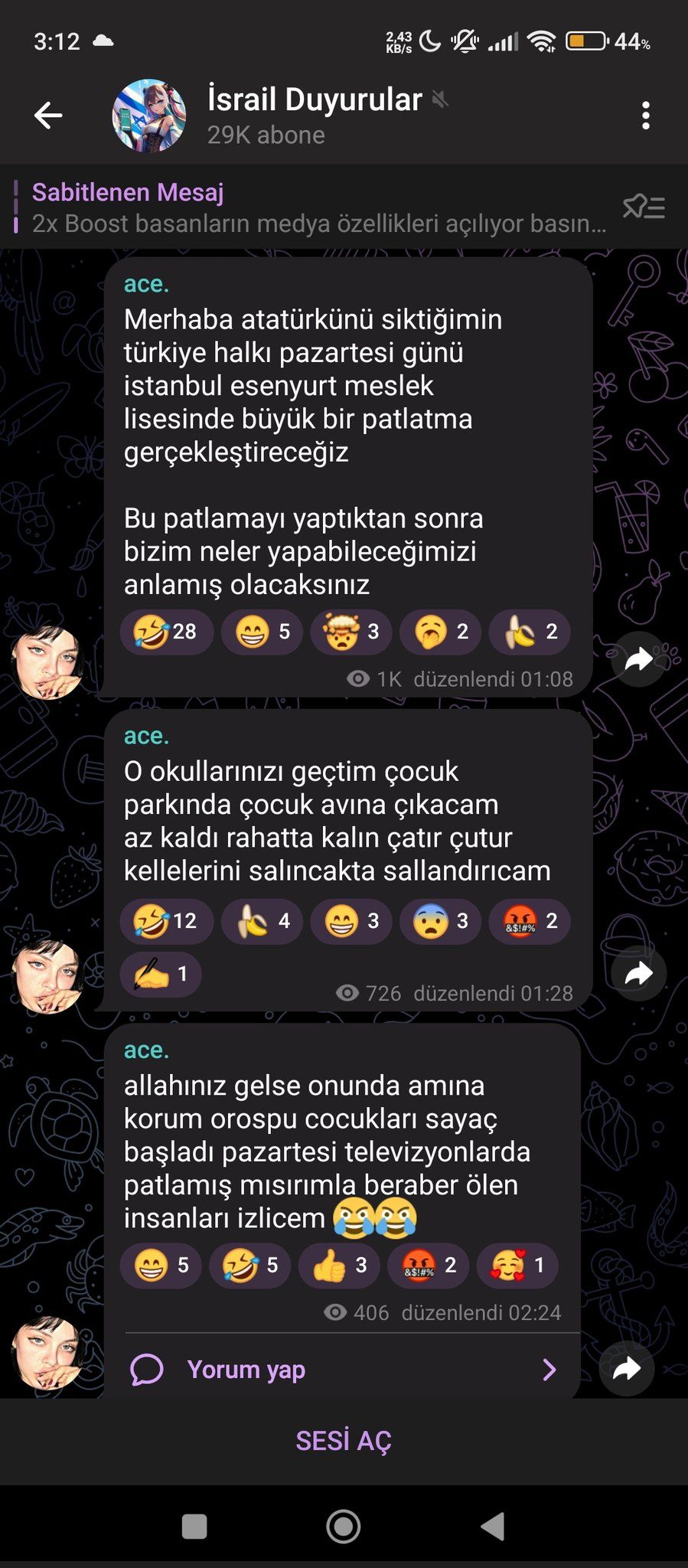Telegram gruplarında vahşet! Semih Çelik'i destekleyip örgütleştiler: Bebeklerin bacaklarını kesip etrafa bırakacağız! 4