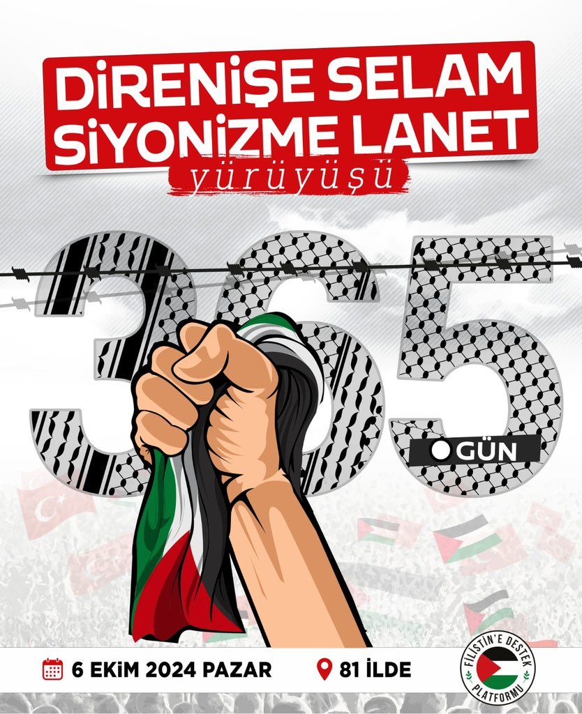 Türkiye bugün Filistin için yürüyor! 81 ilde 'Direnişe Selam, Siyonizme Lanet' yürüyüşleri düzenleniyor... 3