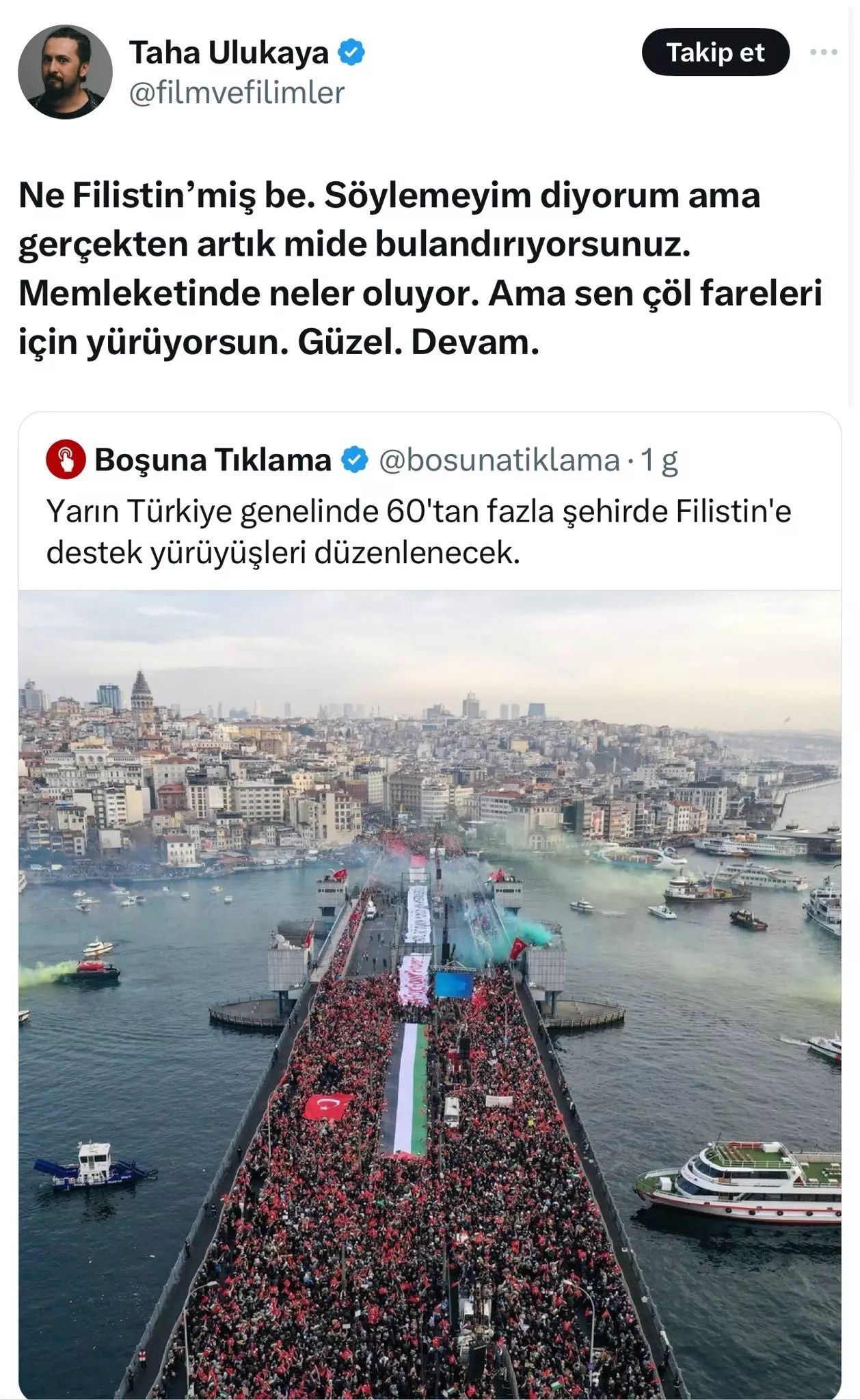 Oyuncu Taha Ulukaya Filistinlilere çöl fareleri dedi! Tepki çeken paylaşımı cezasız kalmadı: Salon tahsisi iptal edildi... 2