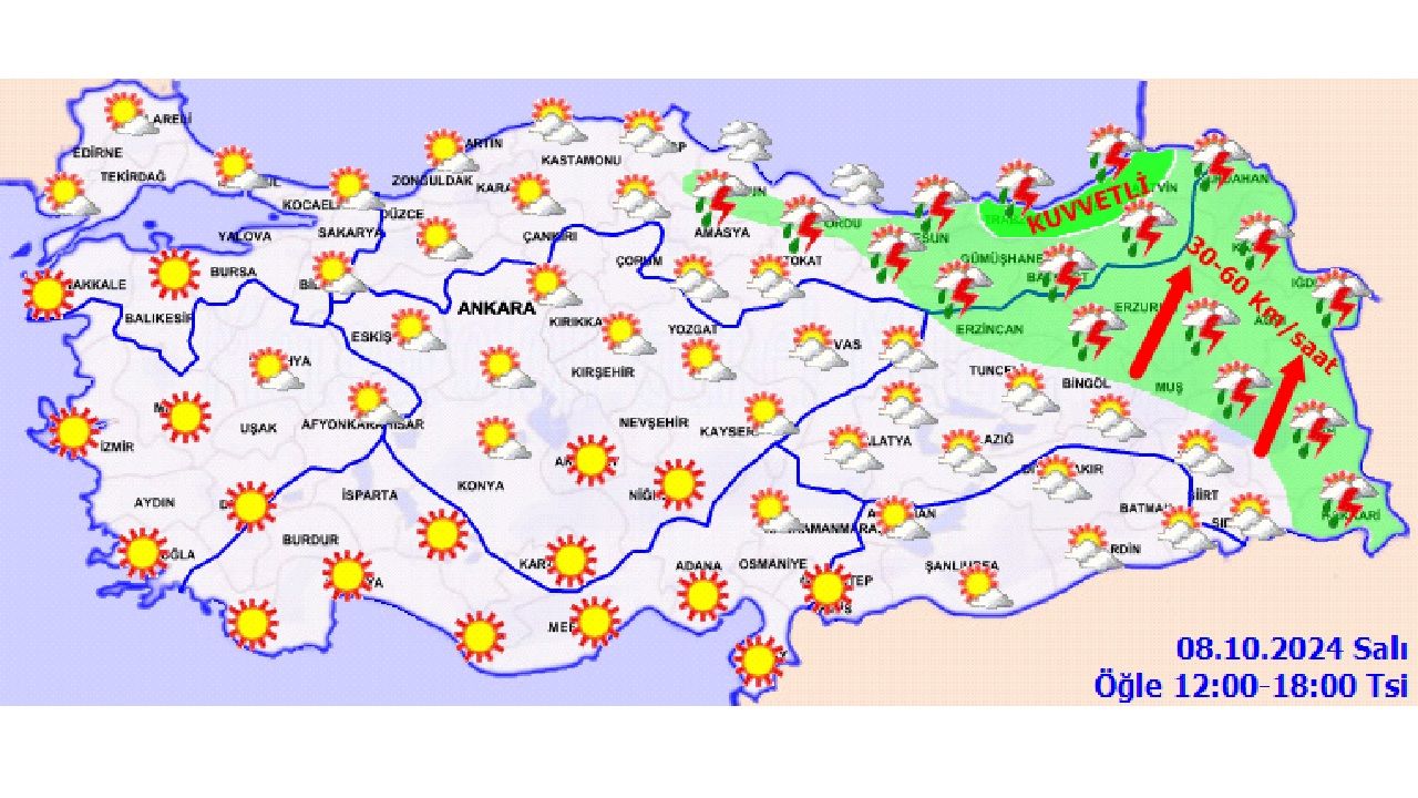 Meteoroloji 8 Ekim 2024 Türkiye geneli hava durumu raporu yayınladı! İşte il il beklenen sıcaklıklar... 4