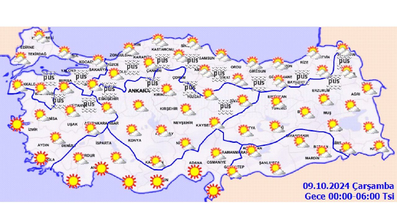 Meteorolojiden 9 Ekim 2024 Çarşamba günü hava durumu tahminleri geldi! İşte o illerde hava sıcaklıkları... 2
