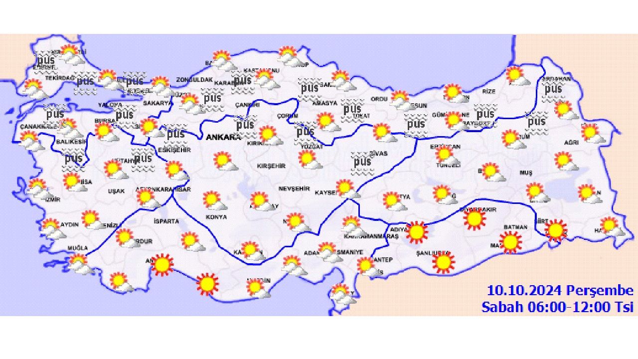 Meteoroloji 10 Ekim 2024 Türkiye geneli hava durumu raporu yayınladı! İşte il il beklenen sıcaklıklar... 3