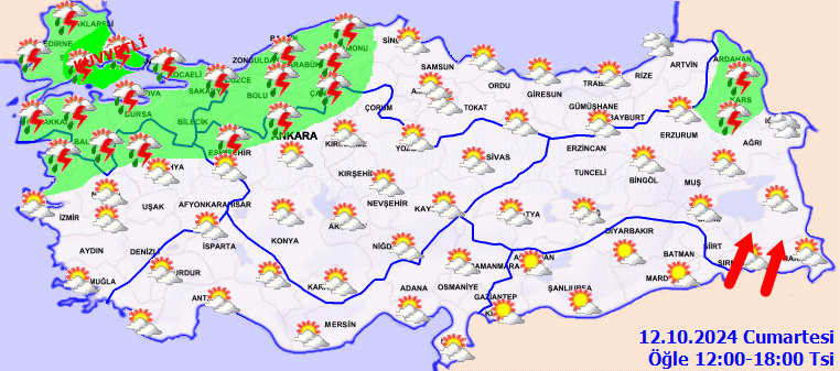 Meteoroloji'den saatli uyarı: İstanbul dahil çok sayıda ilde sağanak! İşte 12 Ekim Cumartesi il il hava durumu raporu... 4