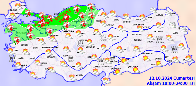 Meteoroloji'den saatli uyarı: İstanbul dahil çok sayıda ilde sağanak! İşte 12 Ekim Cumartesi il il hava durumu raporu... 5