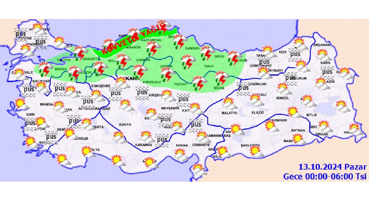 13 Ekim 2024 Meteoroloji hava durumu tahmin raporunu yayınladı! İşte il il beklenen sıcaklıklar... 3