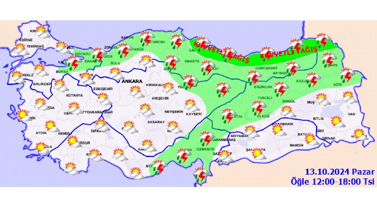 13 Ekim 2024 Meteoroloji hava durumu tahmin raporunu yayınladı! İşte il il beklenen sıcaklıklar... 4