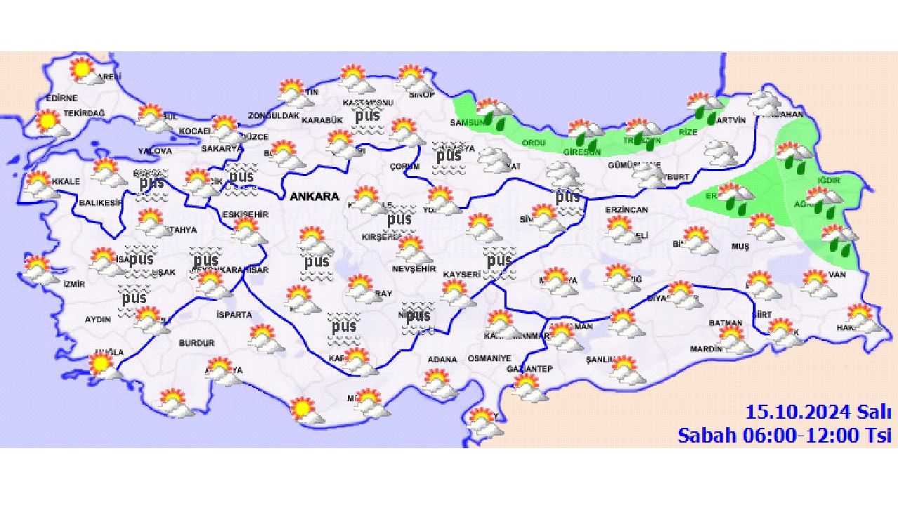 Meteoroloji 15 Ekim 2024 Türkiye geneli hava durumu raporu geldi! İşte il il beklenen sıcaklıklar... 2