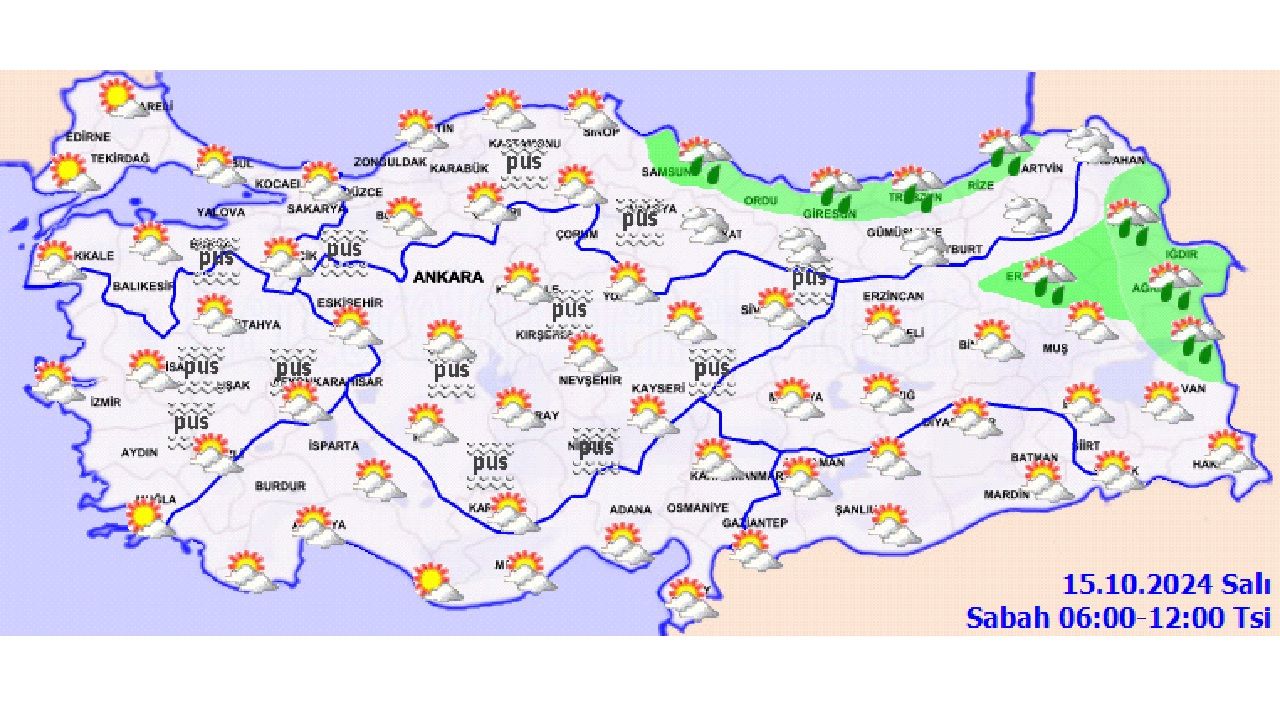 Meteoroloji 15 Ekim 2024 Türkiye geneli hava durumu raporu geldi! İşte il il beklenen sıcaklıklar... 3