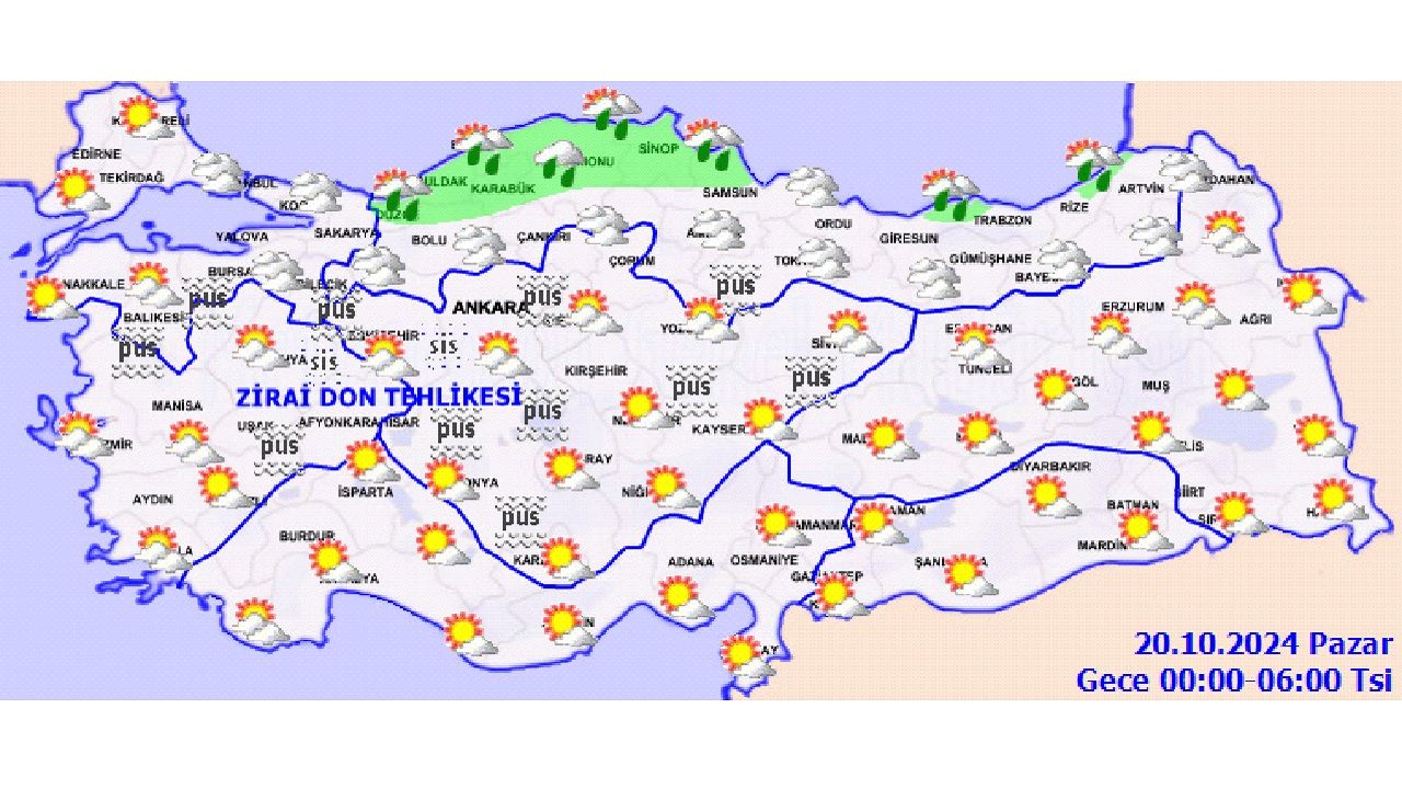20 Ekim 2024 Pazar Türkiye geneli hava durumu raporu geldi! İşte il il uyarı yapılan o iller... 2