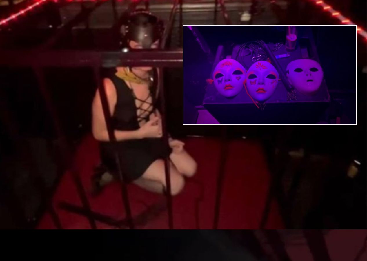 Beyoğlu'ndaki gece kulübüne baskın: Kafesteki kadını kırbaçlama partisi vermişler! 250 liraya 1 kırbaç 1