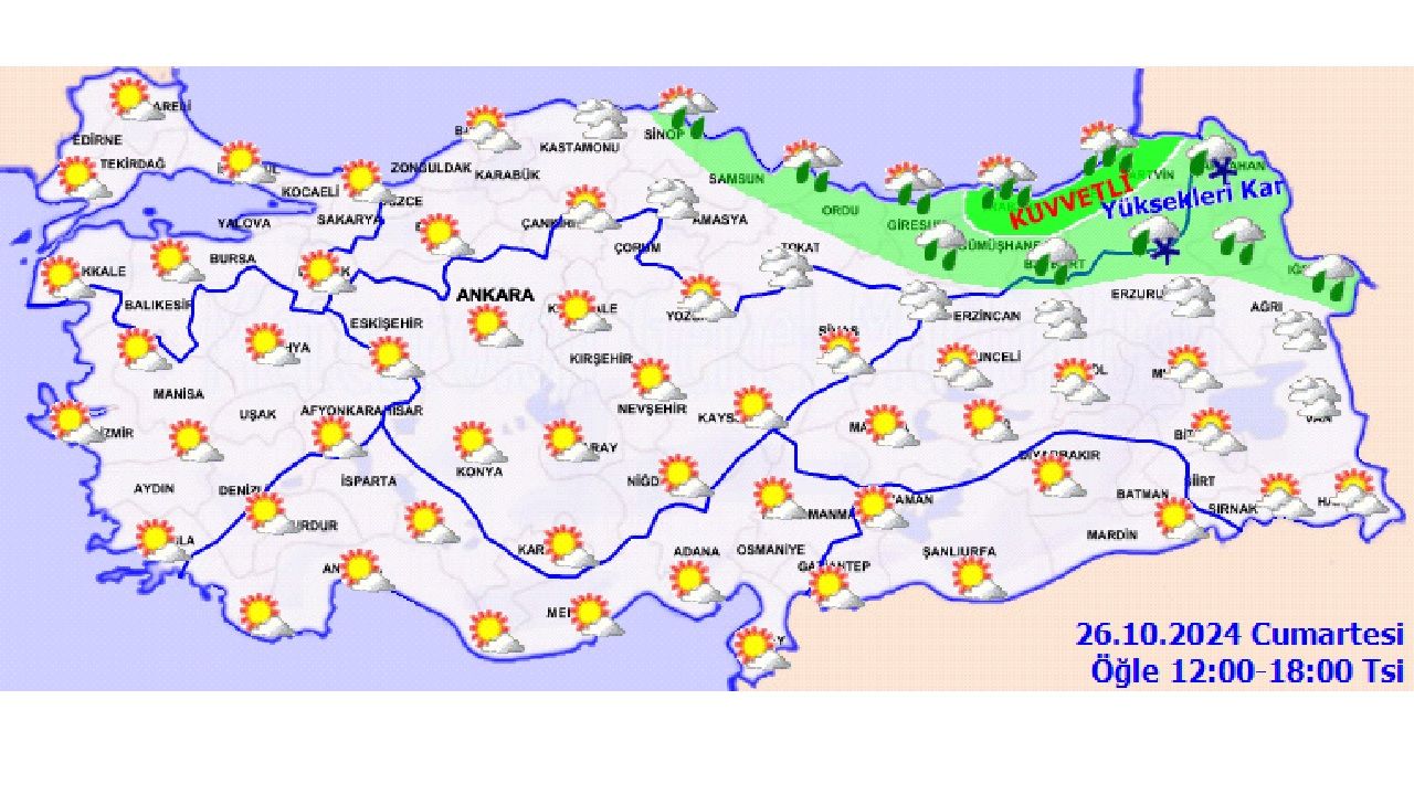 Meteoroloji 26 Ekim 2024 hava durumu raporunu paylaştı! İşte başta İstanbul, Ankara ve İzmir olmak üzere beklenen hava sıcaklıkları... 4