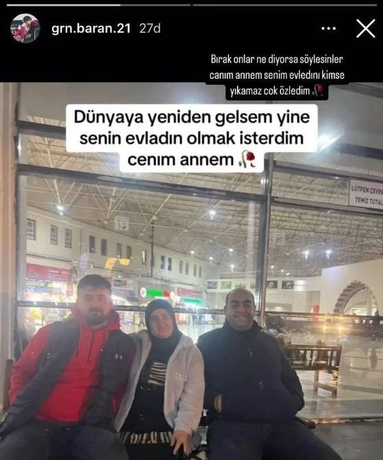 Narin'in büyük abisi Baran Güran'dan katil kim sorusuna cevap gibi paylaşım! Hemen sildi... 5