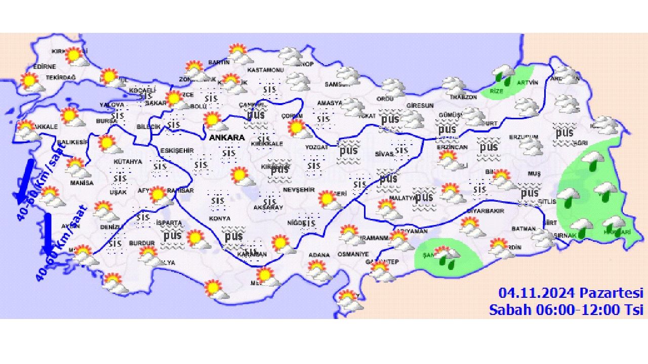 4 Kasım 2024 Türkiye geneli hava durumu! İşte yağış beklenen o iller... 3