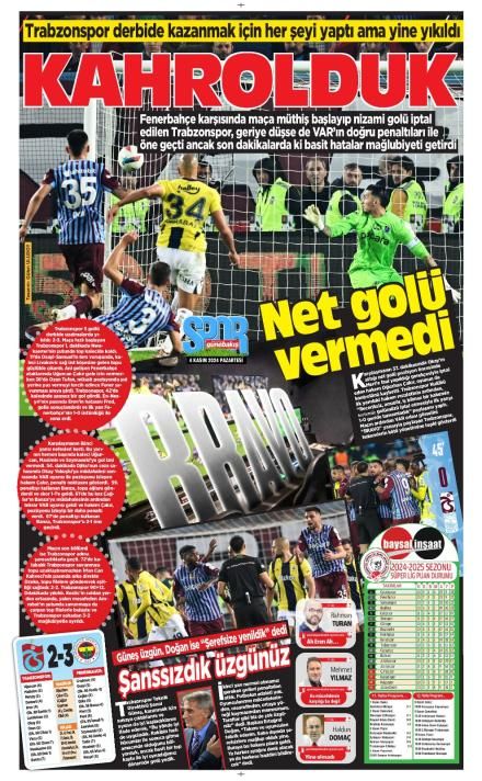 Trabzon yerel basını İbrahim Hacıosmanoğlu'na ateş püskürdü: "Hadi İHO, tebrik et hakemini" 6
