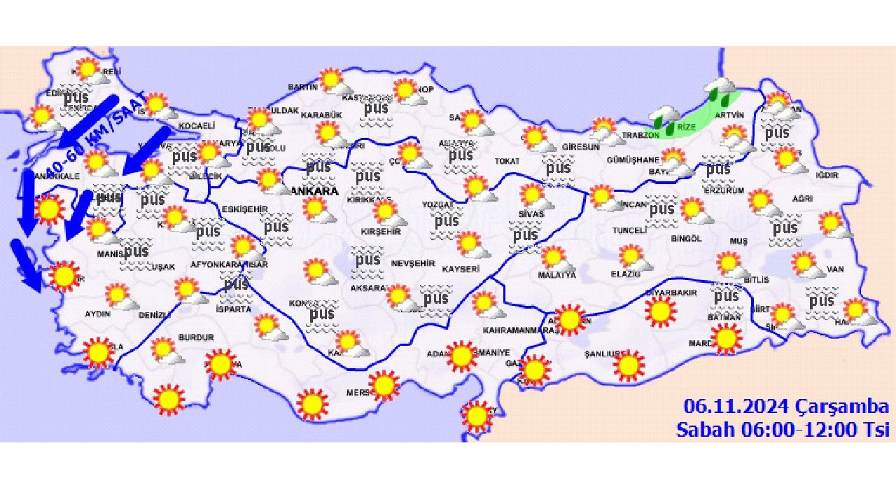 6 Kasım 2024 Türkiye geneli hava durumu aporu geldi! Başta Ankara, İstanbul, İzmir olmak üzere il il beklenen sıcaklıklar... 3