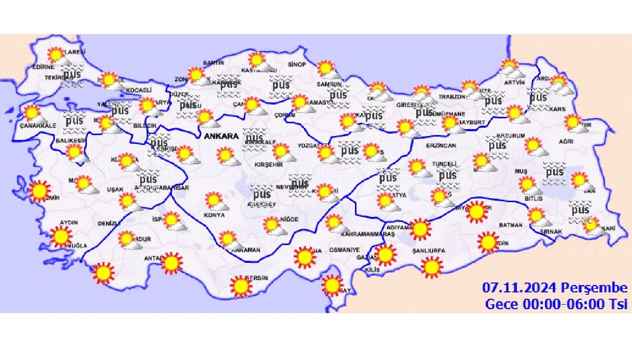 7 Kasım 2024 Türkiye geneli hava durumu raporu yayınlandı! İşte il il beklenen hava sıcaklıkları... 3