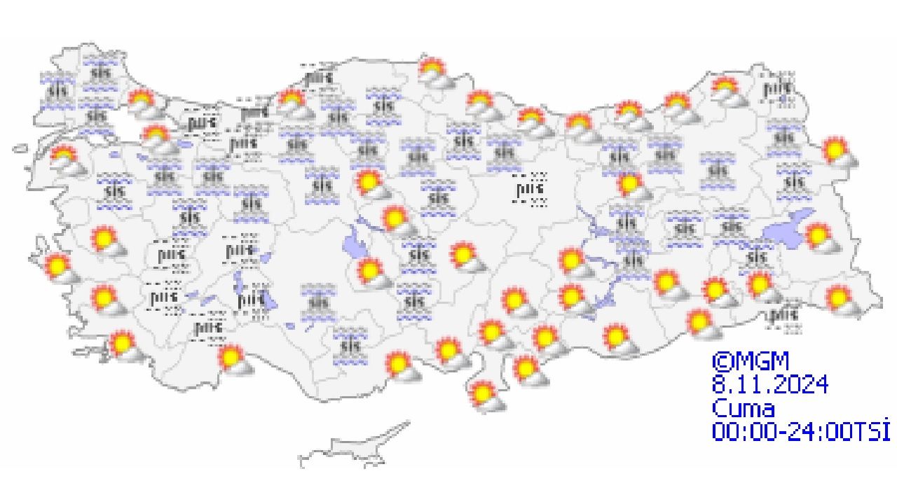 8 Kasım 2024 Türkiye geneli hava durumu raporu yayınlandı! İşte il il beklenen hava durumu... 1