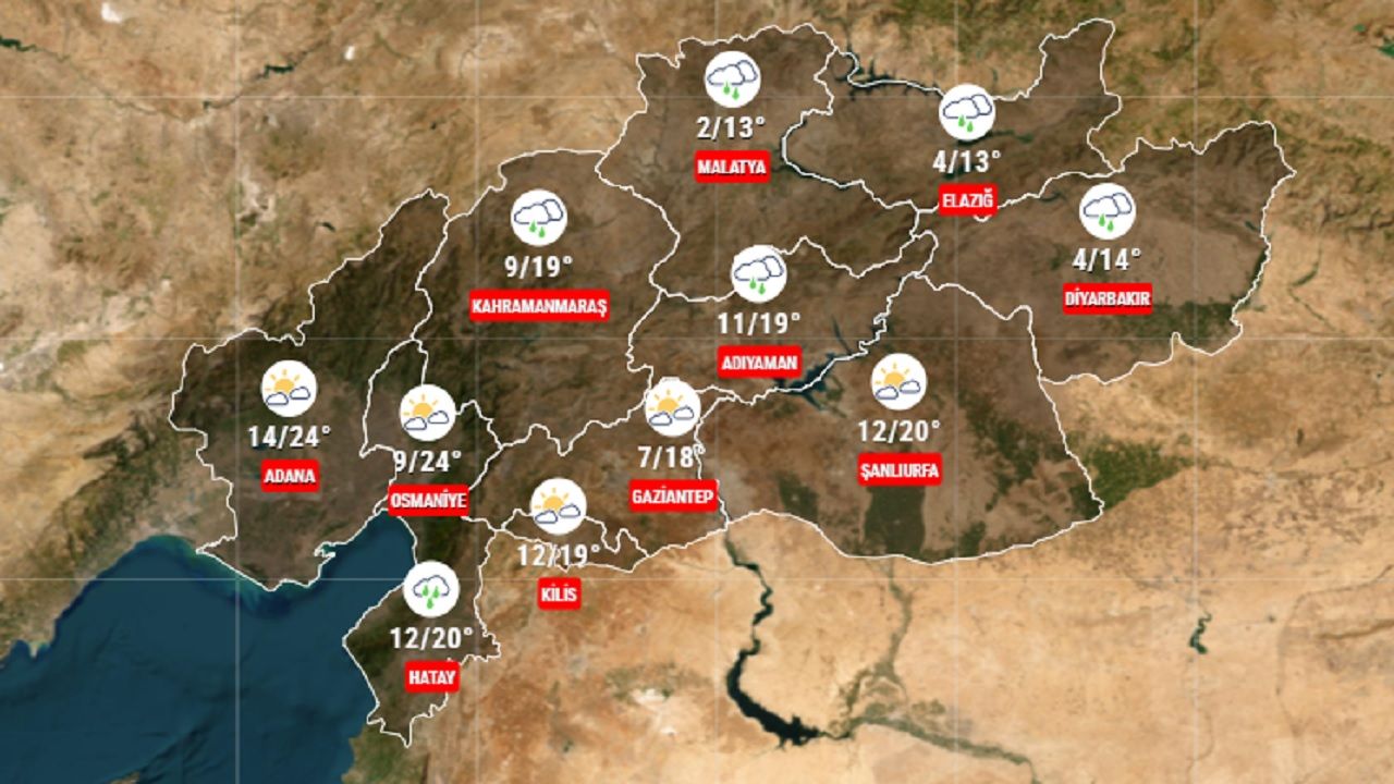 11 Kasım 2024 deprem bölgesi hava durumu raporu yayınlandı! İşte Adıyaman, Şanlıurfa, Gaziantep, Mersin ve diğer illerde hava durumu... 1