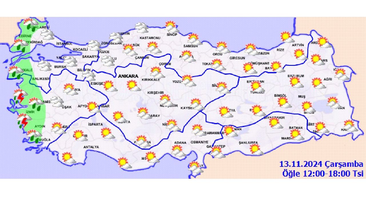 Meteoroloji 13 Kasım 2024 Çarşamba günü hava durumu raporunu yayınladı! İşte başta İstanbul, İzmir ve Ankara olmak üzere beklenen sıcaklıklar... 3