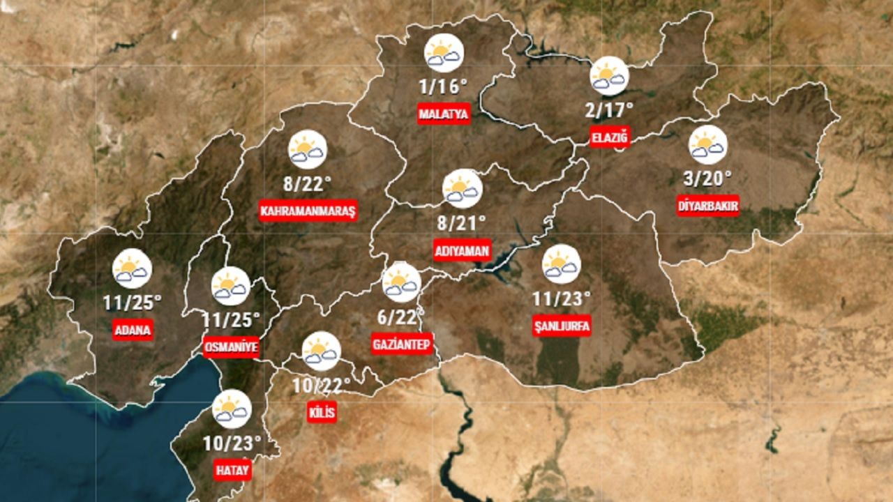14 Kasım 2024 deprem bölgesi hava raporu yayınlandı! İşte 11 ilde hava durumu... 1