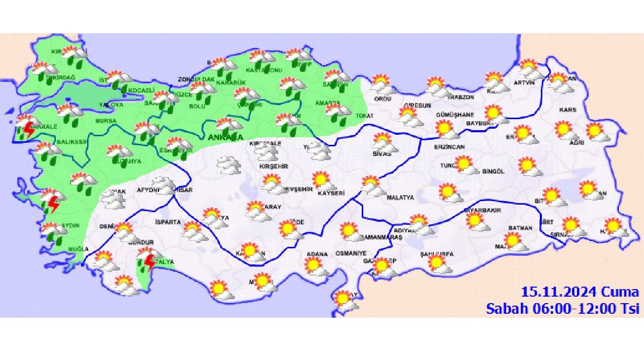 15 Kasım 2024 Türkiye geneli hava durumu raporu yayınlandı! İşte il il beklenen sıcaklıklar... 3
