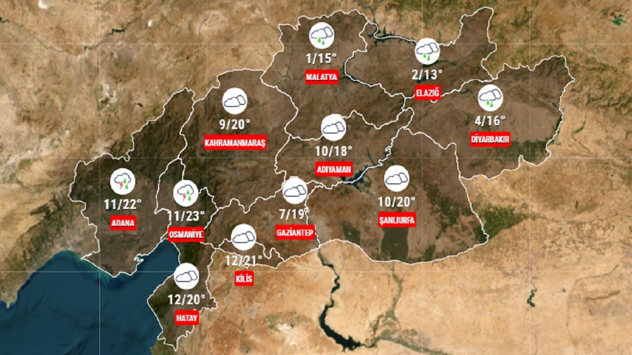 16 Kasım 2024 deprem bölgesi hava durumu raporu yayınlandı! İşte 11 ilde hava durumu... 1