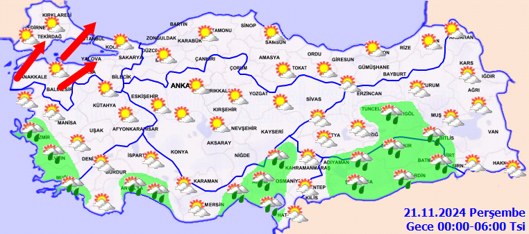 Meteoroloji'den Marmara ve Kuzey Ege için lodos uyarısı! 5 bölgede sağanak yağış etkili olacak... İşte 20 Kasım Çarşamba hava durumu... 5