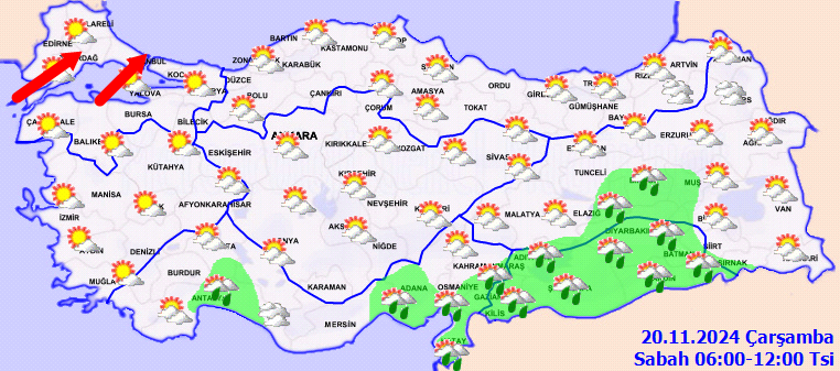 Meteoroloji'den Marmara ve Kuzey Ege için lodos uyarısı! 5 bölgede sağanak yağış etkili olacak... İşte 20 Kasım Çarşamba hava durumu... 3