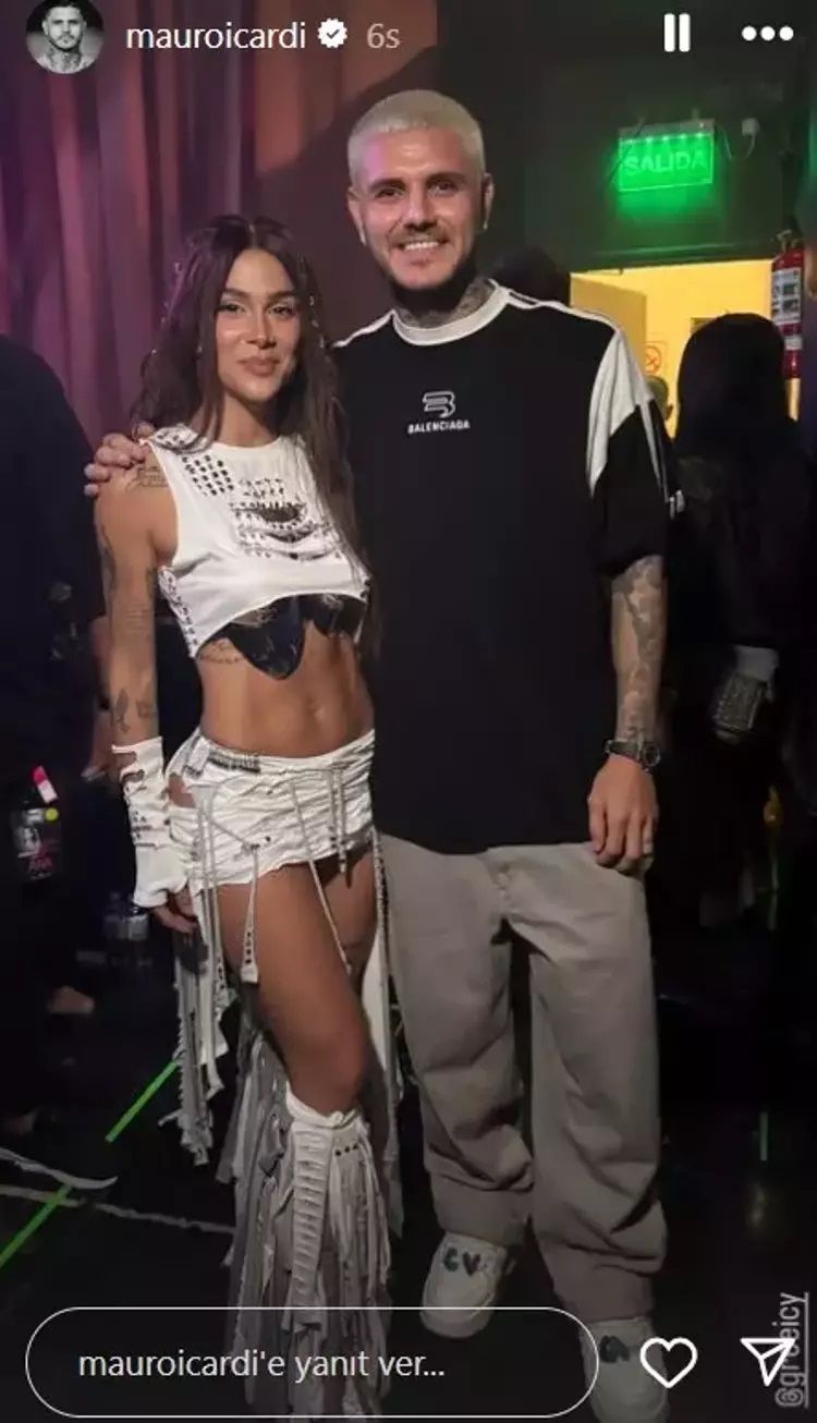 Mauro Icardi güzel şarkıcıyla bir araya geldi, Wanda Nara çılgına döndü 18