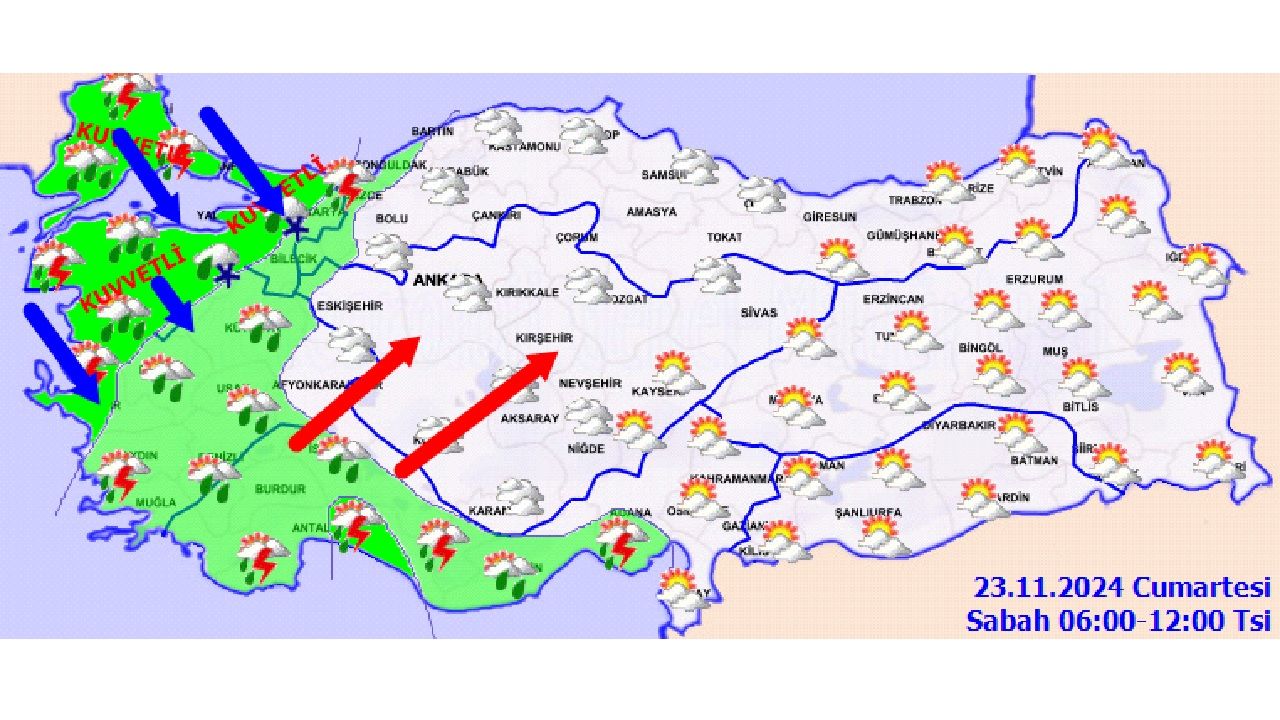 23 Kasım 2024 Türkiye genelinde yağış ve kar uyarısı yapıldı! İşte İstanbul, Ankara, İzmir, Antalya gibi illerde beklenen sıcaklıklar... 2