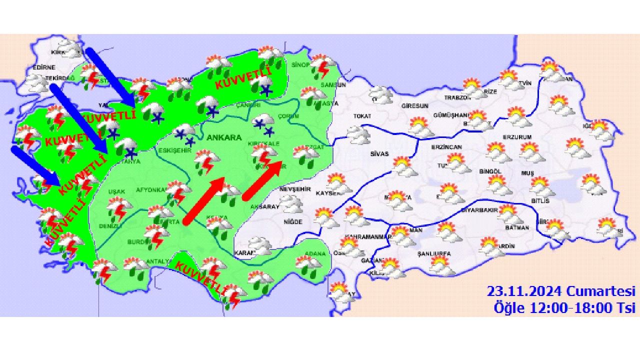 23 Kasım 2024 Türkiye genelinde yağış ve kar uyarısı yapıldı! İşte İstanbul, Ankara, İzmir, Antalya gibi illerde beklenen sıcaklıklar... 3