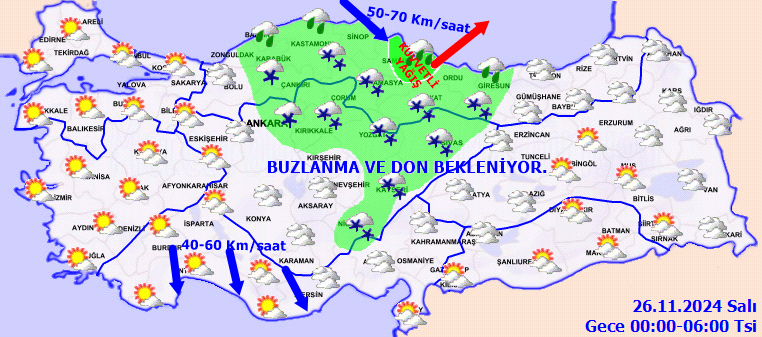 13 il için sarı, 11 il için turuncu alarm! Kuvvetli sağanak ve yoğun kar geliyor... İşte 25 Kasım Pazartesi hava durumu... 8