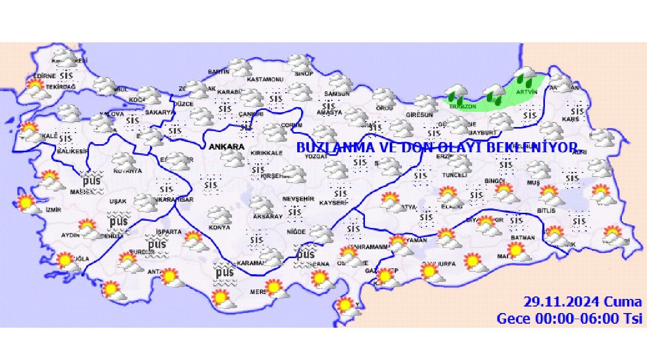 Meteoroloji 29 Kasım hava durumu tahminlerini paylaştı! İşte Başta Ankara, İstanbul, Samsun ve İzmir gibi illerde beklenen sıcaklıklar... 2